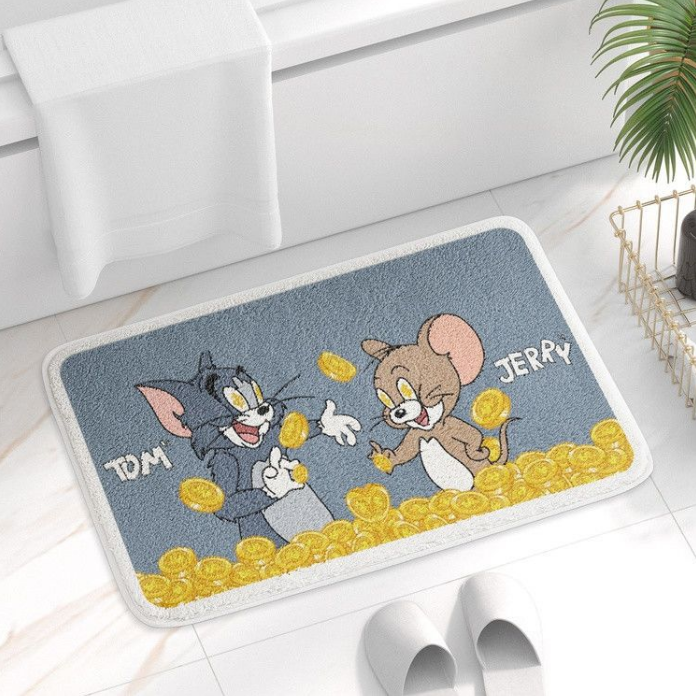 Tom&Jerry Bathroom Water-absorbent Thick Mats Bathroom Foot Mats Household Toilet Doorway Mats 15