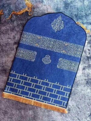 Retro Blue Fringe Simple Non-slip Foldable Carpets For Living Room Dining Room Bedroom 08