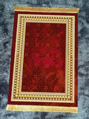 Retro Red Fringe Simple Non-slip Foldable Carpets For Living Room Dining Room Bedroom 09