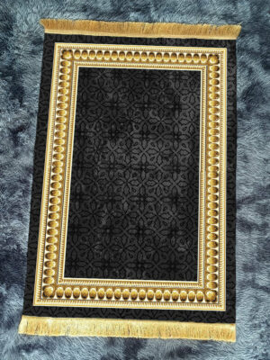 Retro Black Fringe Simple Non-slip Foldable Carpets For Living Room Dining Room Bedroom 10
