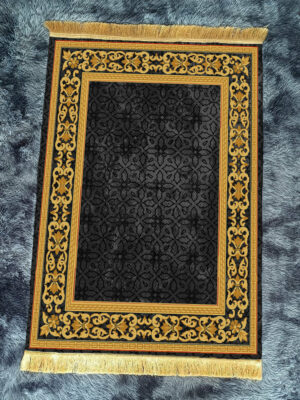 Retro Black Fringe Simple Non-slip Foldable Carpets For Living Room Dining Room Bedroom 11