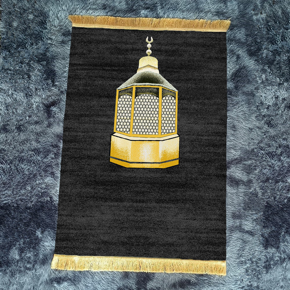 Retro Black Fringe Simple Non-slip Foldable Carpets For Living Room Dining Room Bedroom 18