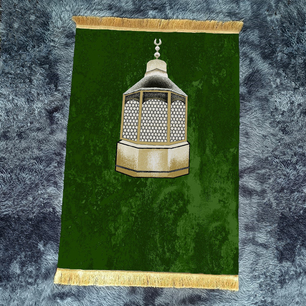 Retro Green Fringe Simple Non-slip Foldable Carpets For Living Room Dining Room Bedroom 19