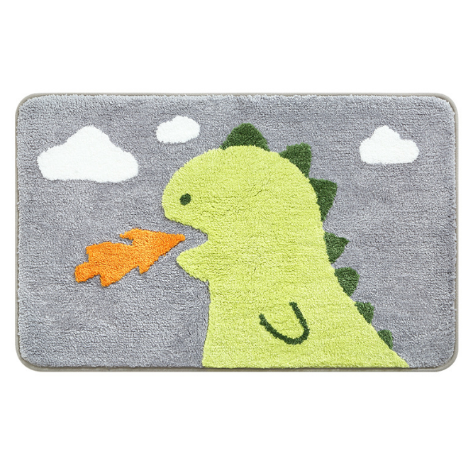 Cute Dinosaurs Entryway Doormat Rugs Kitchen Bathroom Anti-slip Mats
