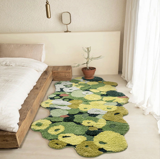 Forests And Flower Thicked Shaped Fleece Flocked Entryway Doormat Rugs Kitchen Bathroom Anti-slip Mats - Image 2