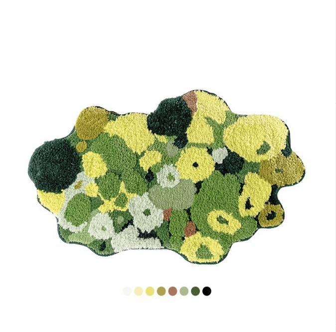 Forests And Flower Thicked Shaped Fleece Flocked Entryway Doormat Rugs Kitchen Bathroom Anti-slip Mats - Image 3