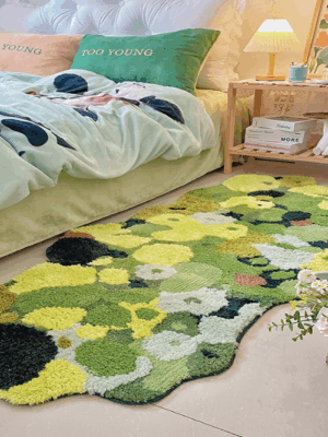 Forests And Flower Thicked Shaped Fleece Flocked Entryway Doormat Rugs Kitchen Bathroom Anti-slip Mats
