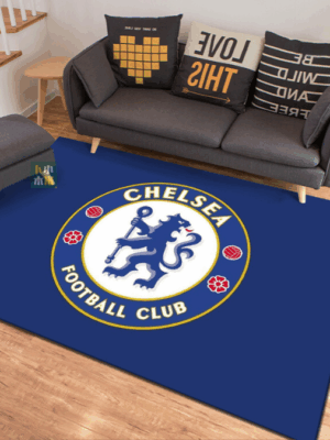 Chelsea FC® Logo - Football Blue Mats For Bedroom Children's Room Sofa Mat Easy Care Floor Mats