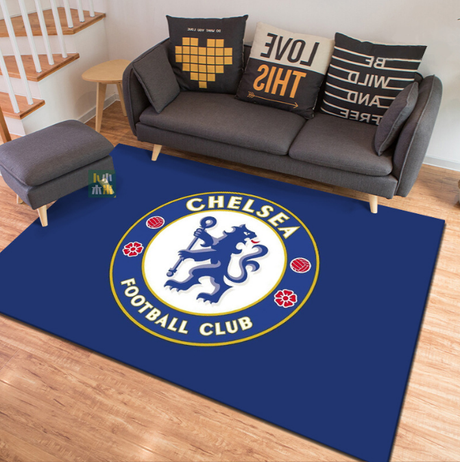 Chelsea FC® Logo - Football Blue Mats For Bedroom Children's Room Sofa Mat Easy Care Floor Mats