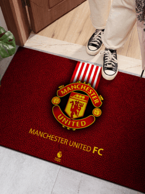 Manchester United FC® Logo - Football Red Mats For Bedroom Children's Room Sofa Mat Easy Care Floor Mats