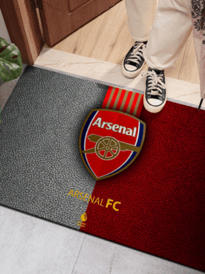 Arsenal FC® Logo - Football Red Black Mats For Bedroom Children's Room Sofa Mat Easy Care Floor Mats