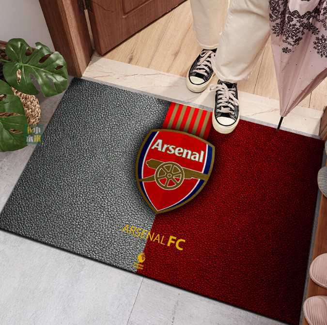 Arsenal FC® Logo - Football Red Black Mats For Bedroom Children's Room Sofa Mat Easy Care Floor Mats