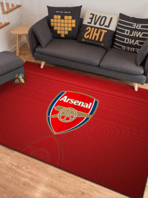 ARSENAL FC® Logo - Football RED Mats For Bedroom Children's Room Sofa Mat Easy Care Floor Mats