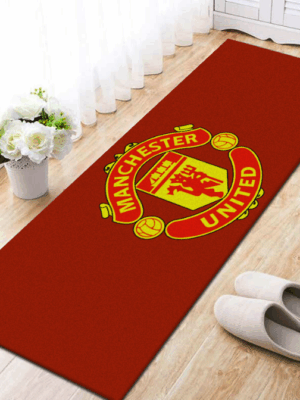 MANCHESTER FC® Logo - Football RED Mats For Bedroom Children's Room Sofa Mat Easy Care Floor Mats