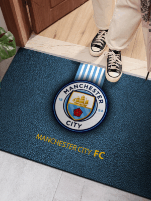 M.C FC® Logo - Football RED Mats For Bedroom Children's Room Sofa Mat Easy Care Floor Mats