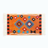 Orange Bohemian Tassels Extra Soft Flocking Bath Mats Absorbent Non-Slip Bathroom Rugs 01
