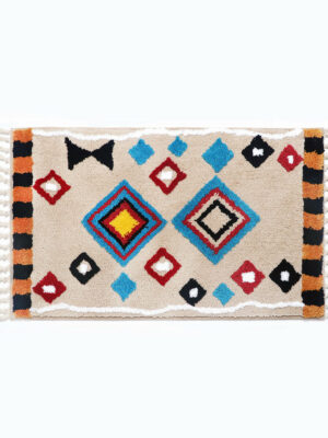 Beige Bohemian Tassels Extra Soft Flocking Bath Mats Absorbent Non-Slip Bathroom Rugs 04