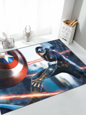 Marvel Universe Captain America Mats For Bedroom Children's Room Sofa Mat Easy Care Floor Mats 01
