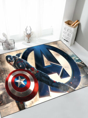 Marvel Universe Captain America Mats For Bedroom Children's Room Sofa Mat Easy Care Floor Mats 02