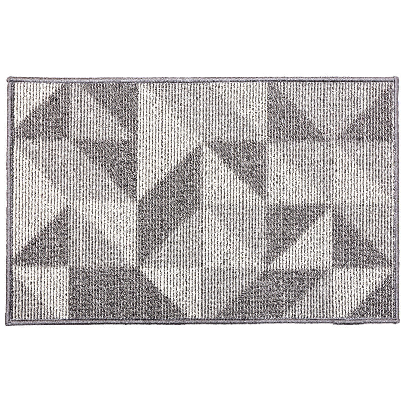 Modern Grey Geometric Polypropylene Wear-resistant Dust-removing Anti-slip Entryway DoorMats - Image 3