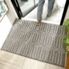 Grey Modern Geometric Polypropylene Wear-resistant Dust-removing Anti-slip Entryway DoorMats