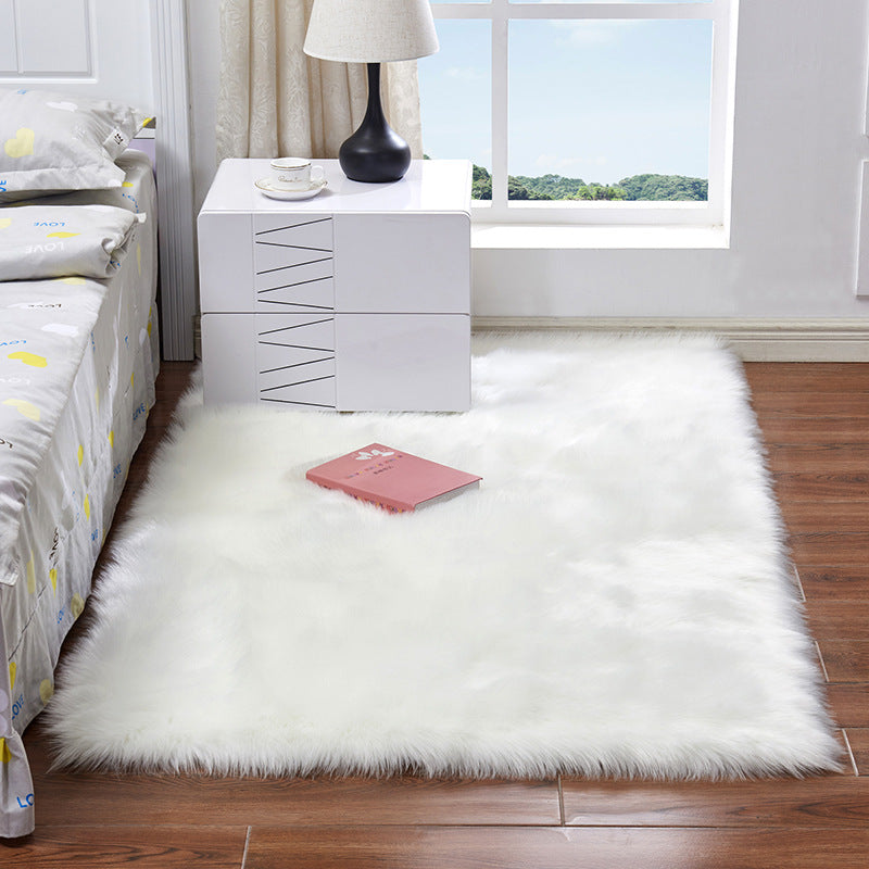 Super Soft White Faux Sheepskin Fur Area Rugs Shaggy Plush Bedside Rugs For the Bedroom Living Room Hall - Image 2