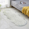 Modern Area Rugs Irregular Shaped Shaggy Super Soft Faux Sheepskin Fur Plush Bedside Rugs For the Bedroom Hall Living Room