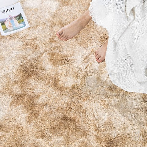 Beige Round Super Soft Plain Shaggy Rugs Living Room Bedroom Kids Room Bedside Floor Rugs - Image 2