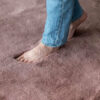 Quality Coffee Colour Super Soft Plain Bedroom Living Room Bedside Shaggy Plush Faux Rabbit Fur Rugs Anti-skip Floor Mats