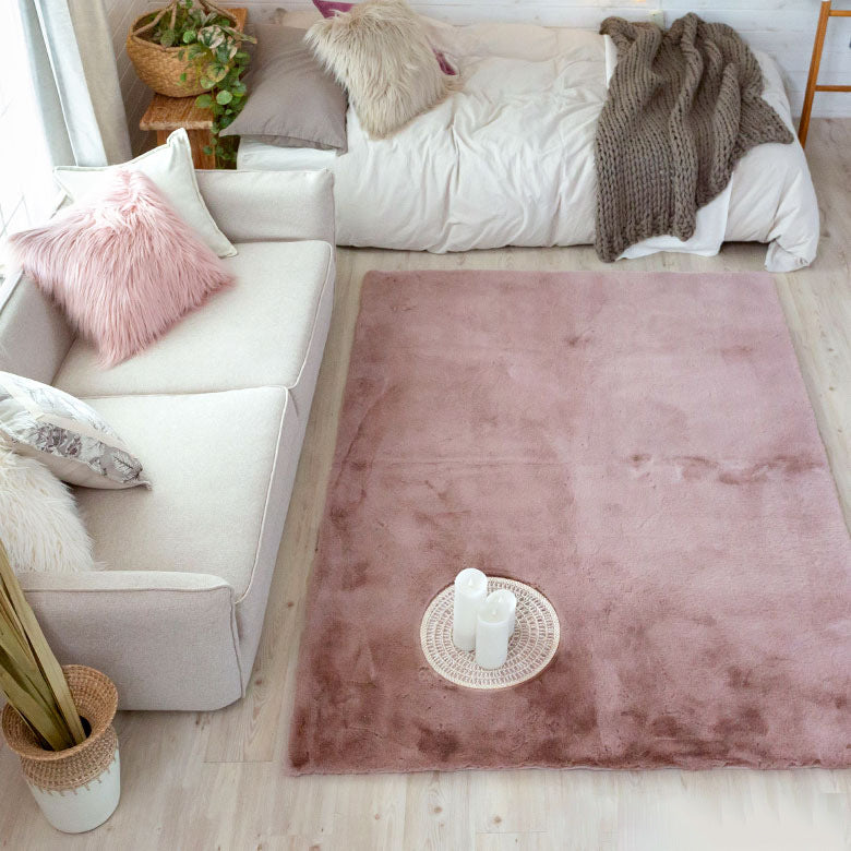 Quality Super Soft Plain Faux Rabbit Fur Shaggy Rugs - Image 8