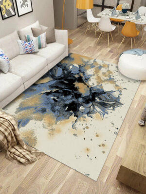 Customizable Abstract Floral Patterned Anti-slip Sofa Rug Table Rug Living Room Bedroom Area Rugs