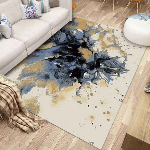 Customizable Abstract Floral Patterned Anti-slip Sofa Rug Table Rug Living Room Bedroom Area Rugs - Image 2