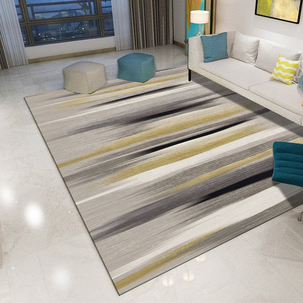 Modern Striped Printed Patterned Carpet Living Room Bedroom Office Hall Floor Mat Rugs - Image 2