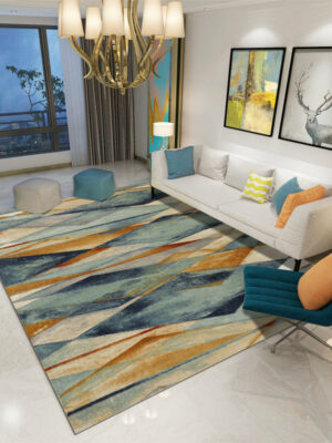 Modern Geometric Printed Patterned Carpet Living Room Bedroom Office Hall Floor Mat Rugs
