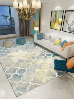 Modern Geometric Printed Patterned Carpet Living Room Bedroom Office Hall Floor Mat Rugs