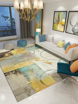 Printed Traditional Patterned Carpet Living Room Bedroom Office Hall Floor Mat Rugs