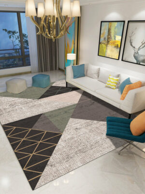 Printed Modern Fashion Geometric Patterned Carpet Living Room Bedroom Office Hall Floor Mat Rugs