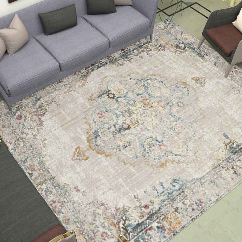 Traditional Shaggy Retro Vintage Floral Patterned Living Room Hall Office Bedroom Floor Rugs Size Customizable - Image 2