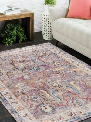Traditional Shaggy Retro Vintage Floral Patterned Living Room Hall Office Bedroom Floor Rugs Size Customizable