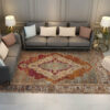 Traditional Shaggy Retro Vintage Patterned Living Room Hall Office Bedroom Floor Rugs Size Customizable