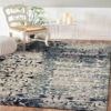 Blue Flower Printed Traditional Shaggy Vintage Patterned Area Rug for Living Room Hall Office Bedroom