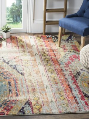 Colourful Traditional Vintage Area Rug Carpet for Living Room Hall