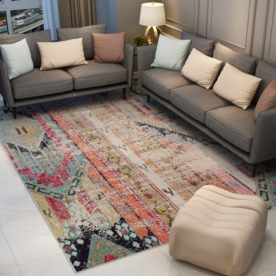 Colourful Traditional Vintage Area Rug Carpet for Living Room Hall - Image 3