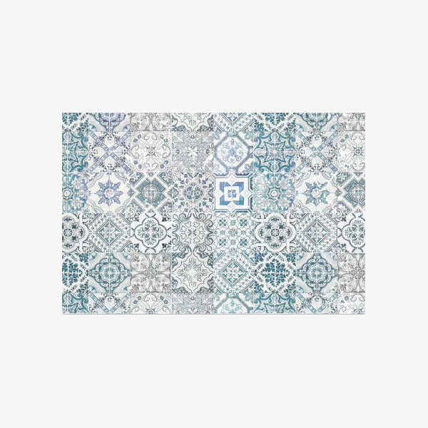 Beautiful Light Blue Floral Vintage Traditional Shaggy Rugs for Living Room Dining Room Bedroom Hall - Image 4