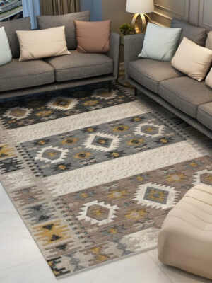 Vintage Geometric Rugs for Living Room Dining Room Bedroom Hall