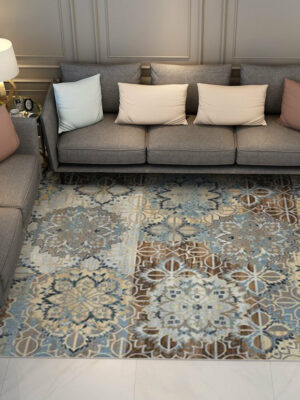 Vintage Floral Flowers Shaggy Rugs for Living Room Dining Room Bedroom Hall