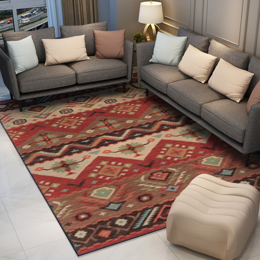 Beautiful Red Vintage Area Shaggy Rugs for Living Room Dining Room Bedroom Hall