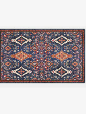 Beautiful Vintage Traditional Geometric Area Rug with Non-Slip Backing Sizes Customizable