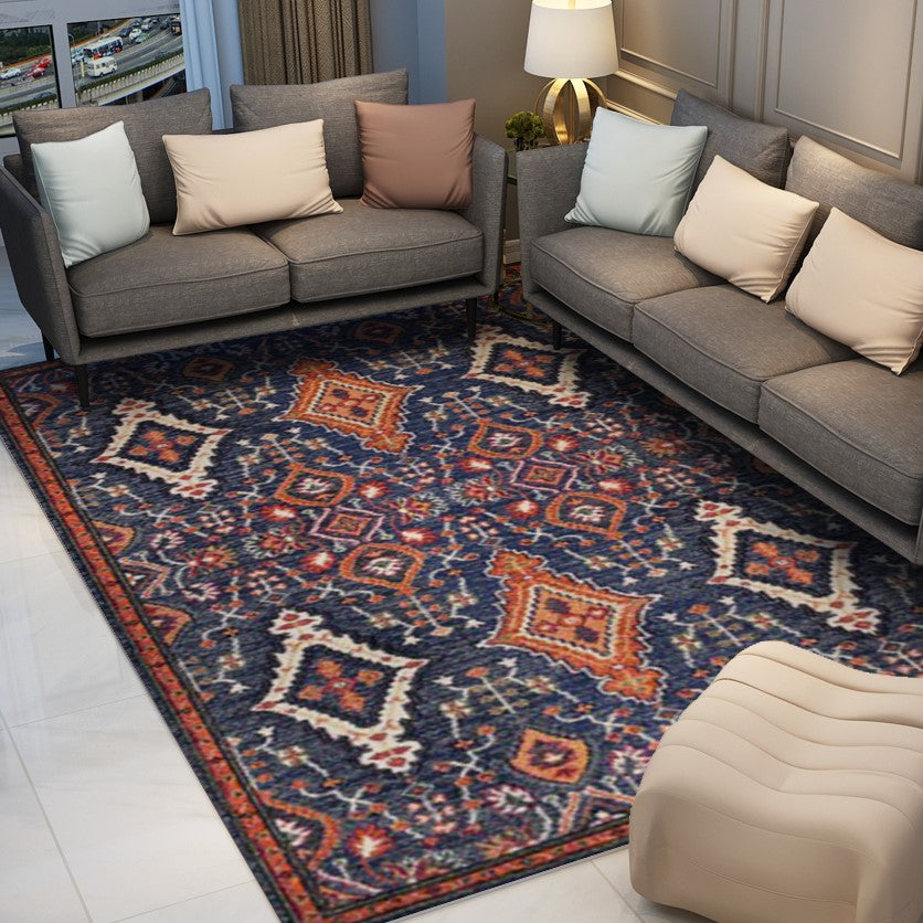 Beautiful Vintage Traditional Geometric Area Rug with Non-Slip Backing Sizes Customizable - Image 3