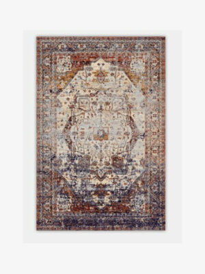 Nice Vintage Traditional Design Area Floor Rug with Non-Slip Backing Sizes Customizable